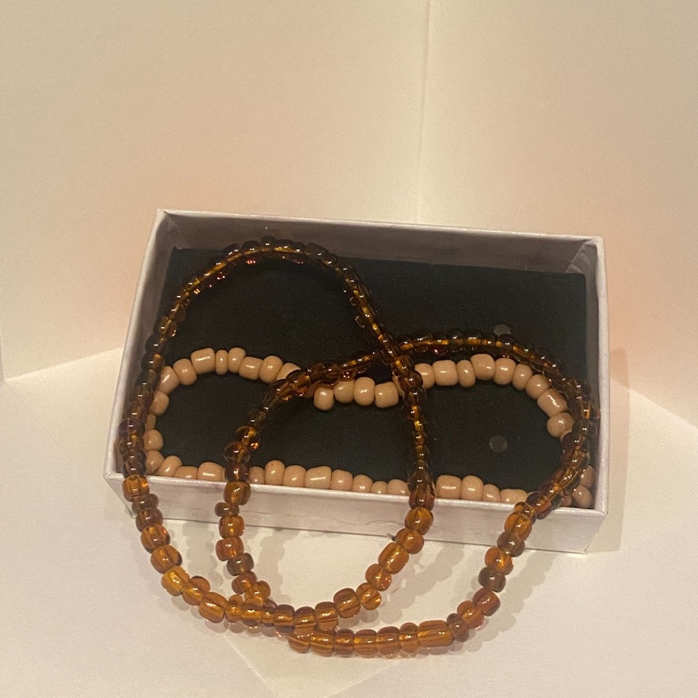 Brown beaded bracelets